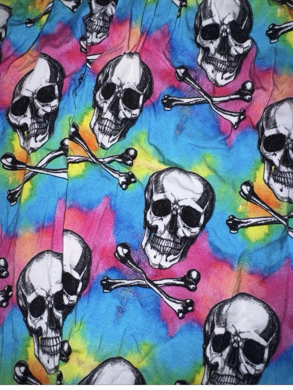 B&R Rainbow Skulls Tiedye Bamboo Twirl 3T💀🌈 - Picture 4 of 7